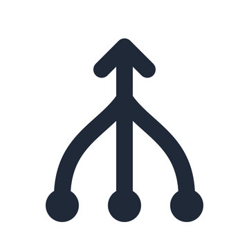 Roll up data aggregation line icon