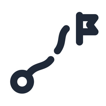 End to end test route with flag icon