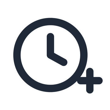 Overtime Clock Plus Icon