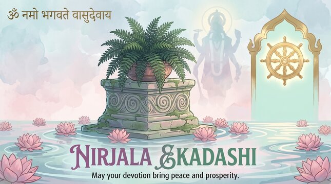 Lord Vishnu on Vaikunth Ekadashi, Krishna/Krushna Janmashtami, Ram Navami, Narsimha Jayanti, Onam, Ekadashi Vrat, Ananta Chaturdashi, Tulasi Vivah, Nirjala Ekadashi, Varah Jayanti, Aashadhi Ekadashi