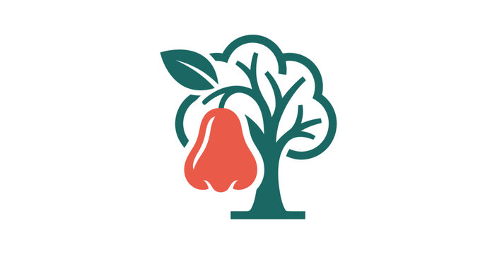 Rose Apple Tree Vector Icon