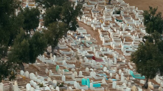 White Graves In The Muslim Cemetery