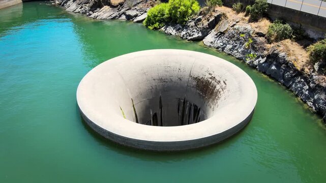 Exploring a disturbing drain in a northern california lake