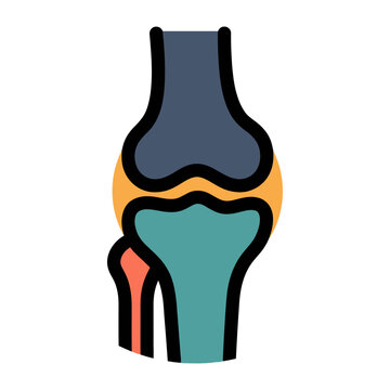 Osteoarthritis Knee Joint X-Ray Icon for Rheumatology
