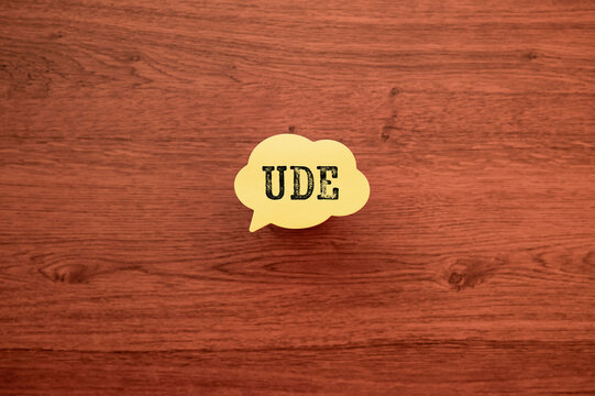 UDE (Undesirable Effect) concept visualized on speech bubble &mdash; ideal for Theory of Constraints and business analysis blog posts