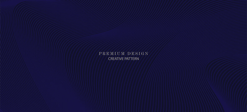 Premium background design with diagonal dark blue line pattern. Vector horizontal template for digital lux business banner, contemporary formal invitation, luxury voucher, prestigious gift certificate