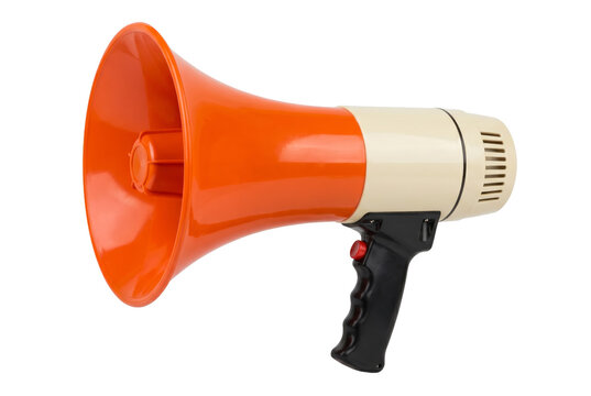 Orange and Cream Megaphone Handheld Loudspeaker