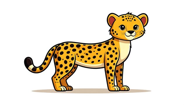 Cartoon giraffe with bird on head standing on grass.