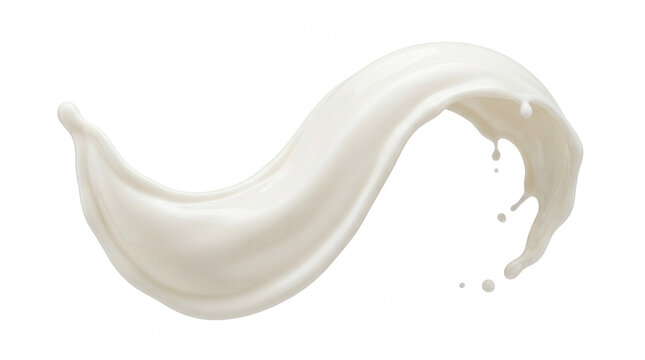 Elegant Flowing Wave of Creamy White Liquid