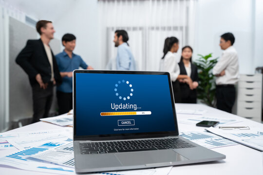 Software update on computer for brisk version of device software upgrade