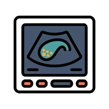 Gallstones Ultrasound Scan Icon for Gastroenterology
