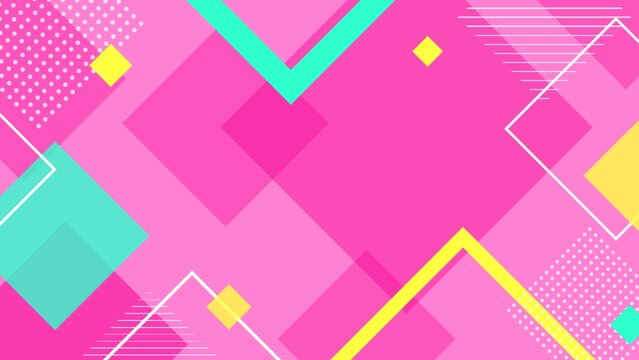 colorful geometric pattern pop and cute business background frame

