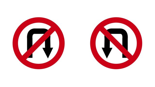 Prohibited traffic signage variations including multiple directional arrow symbols plus circle icons.