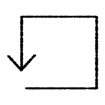 Hand-drawn square and arrow icons: load, back, recycle, cycle, reload, etc.