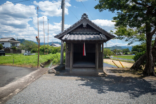 Small Roadside Shrine In Rural Japan