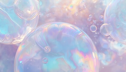 Obraz premium Realistic soap bubble with shimmering rainbow iridescence, isolated as a transparent PNG overlay for creative design.