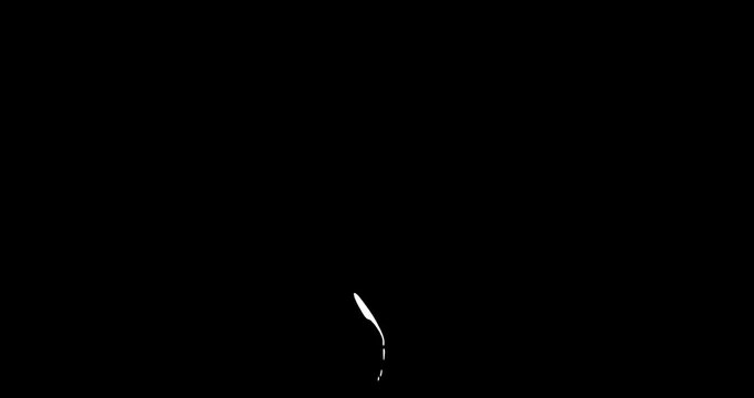 Cartoon Milky Flow Wrapping Around Invisible Object