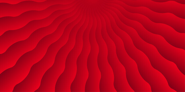 Vibrant abstract wave pattern in bold red gradient with dynamic flowing lines creating a striking modern visual effect for