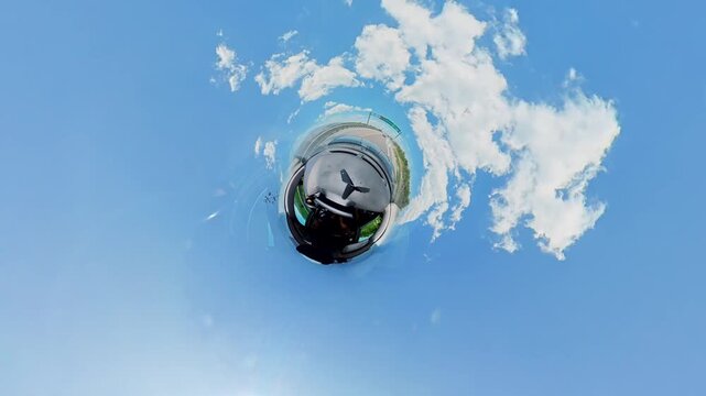 Little planet car road trip driving in oaxaca mexico