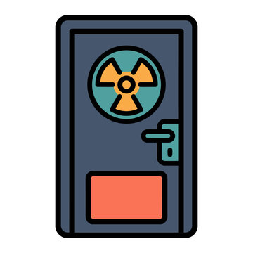 Lead Lined Radiology Room Door Icon for Hospital