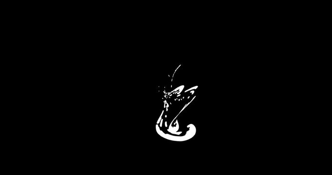 White Fluid Collision With Exaggerated Cartoon Movement