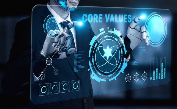 AI guided implementation of corporate core values and business ethics. These AI monitored principles guide the company culture and vision. Motif
