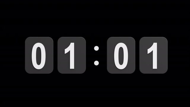 Flip Clock Countdown 5 Second Animation