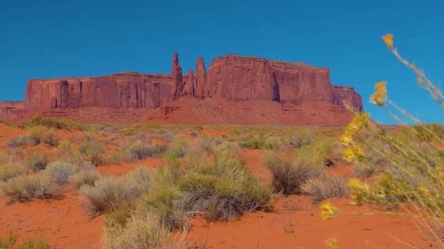 Monument Valley Panoramic View of Buttes and Desert, Arizona, USA