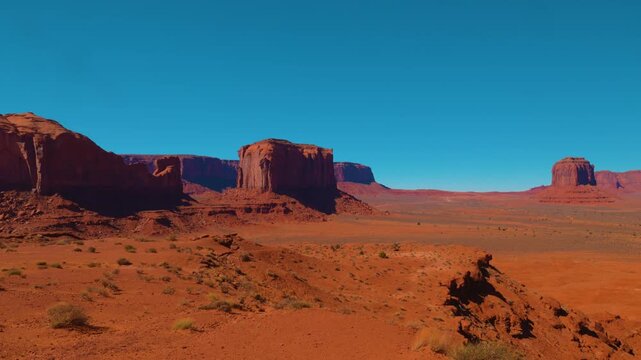 Monument Valley Panoramic View of Buttes and Desert, Arizona, USA