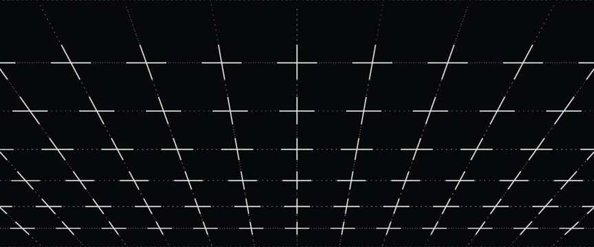 Dark mode dashed cross grid background