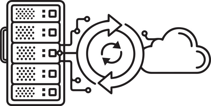 Data storage server syncing with cloud network