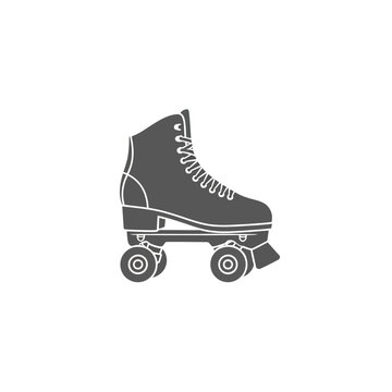 Classic roller skate vector icon isolated on white background
