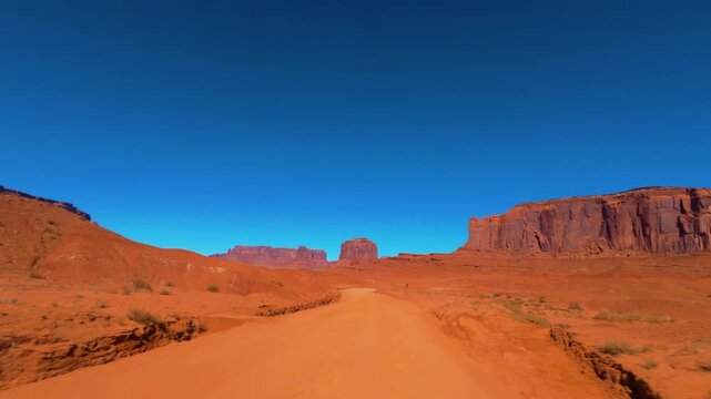 Monument Valley POV Scenic Drive Through Navajo Tribal Park, Arizona