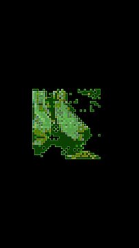 animated pixelated 3d cubes on black background, pixel art