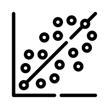 scatterplot line icon