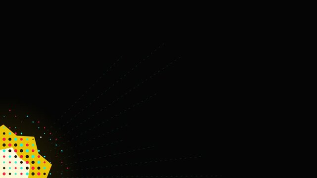 Abstract digital particles on black background