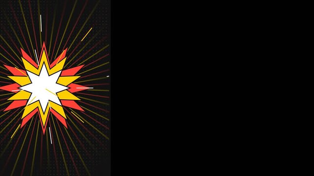 Colorful starburst explosion graphic
