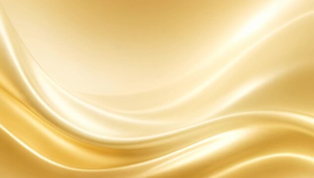 Golden abstract background with seamless looping fabric texture, smooth flowing gold silk waves, glossy luxury shine, elegant seamless abstract texture for SEO design video
