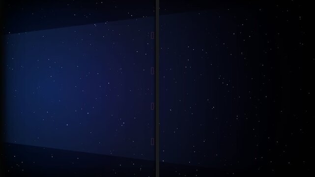 Deep blue abstract space with vertical light beam
