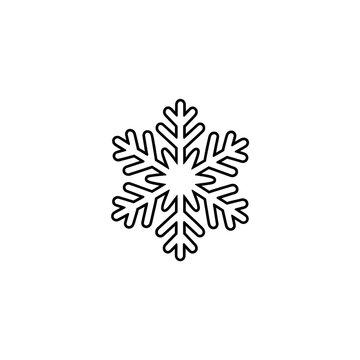 Minimalist snowflake vector free icon design