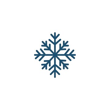 Blue snowflake vector free icon for winter decoration
