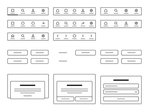 Web interface elements and icons