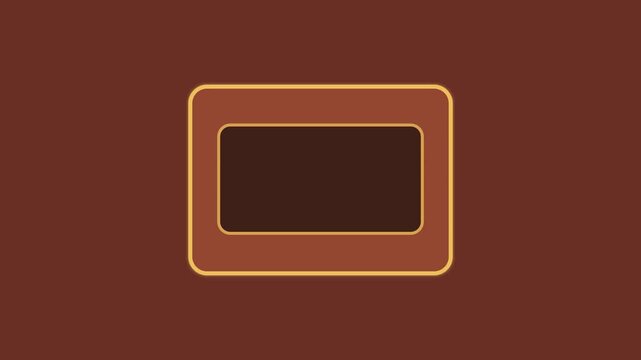 Minimalist brown rectangular frame simple geometric shape for ui and projects animation 4k rectangle