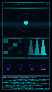 Futuristic digital interface data visualization