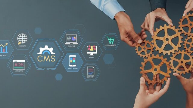 Collaborative Hands Integrating Technology and Management Concepts in a Creative Workspace with Gear Motifs and Digital Icons Representing Various Tools. Entropy.