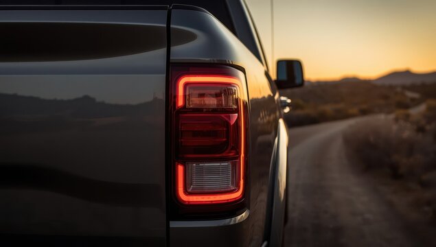 Pickup truck's taillight.