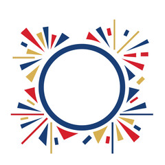 Obraz premium Ring with Colorful Radiating Elements Celebrating Independence Day Concept Featuring Celebration, Patriotic, Stars with Stripes