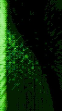 animated pixelated 3d cubes on black background, pixel art