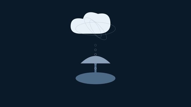 Abstract cloud computing network animation with digital data connectivity and tech interface 4k technology