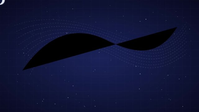 Abstract digital wave motion animation 4k background, with glowing particles, and grid lines